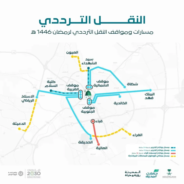 “حافلات المدينة” تطلق خدمات النقل الترددي بداية شهر رمضان